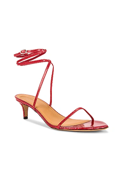 Shop Isabel Marant Aridee Sandal In Red