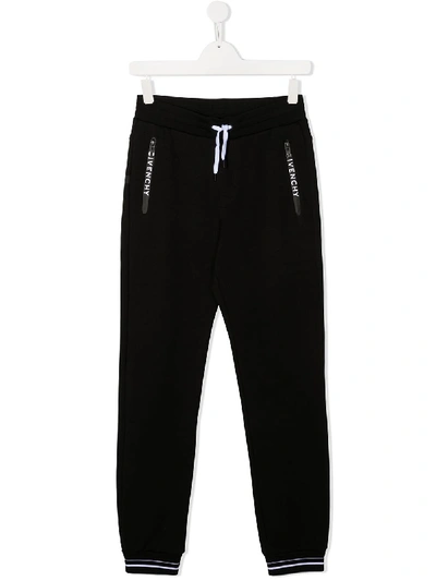 Shop Givenchy Logo Track Pants In Black