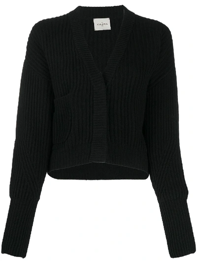 Le Kasha Cropped Cardigan In Black