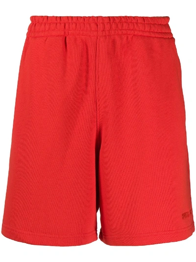 Shop Adidas Originals By Pharrell Williams X Pharrell Williams Jersey Gym Shorts In Red