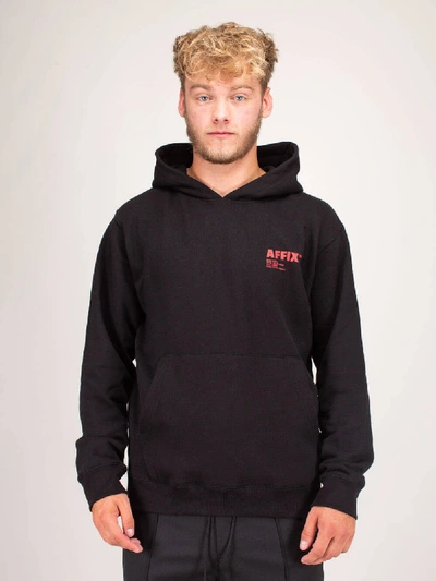 Shop Affix Standardised Logo Hoodie Fleece Jersey In Black