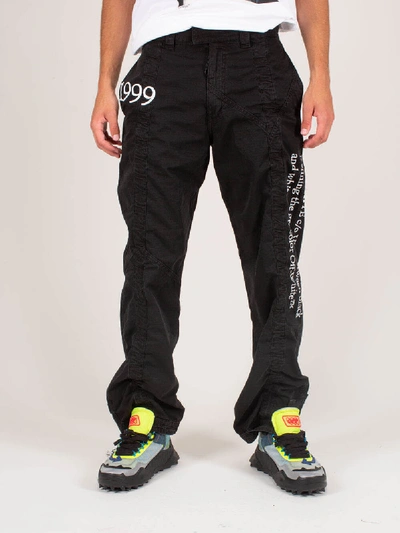 Shop Off-white Contour Cargo Pants In Black