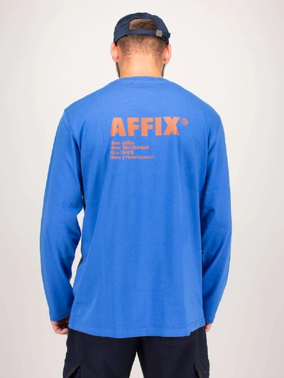 Shop Affix Standardised Logo Longsleeve T-shirt Cobalt In Blue