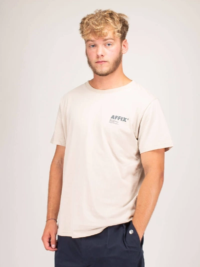 Shop Affix Standardised Logo T-shirt Taupe In Grey