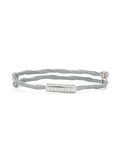 Shop Alor Classique 18k White Gold, Stainless Steel & Diamond Bangle Bracelet