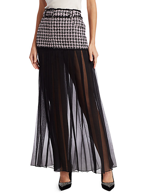 tweed maxi skirt