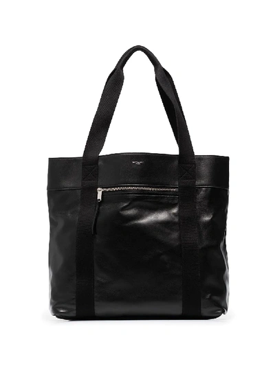 Shop Saint Laurent Daily Cabas Tote Bag In Black