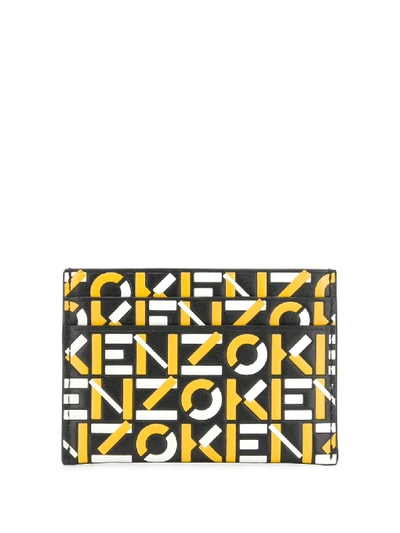 Shop Kenzo Logo-embossed Cardholder In Black