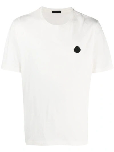 Shop Moncler Logo-patch T-shirt In White