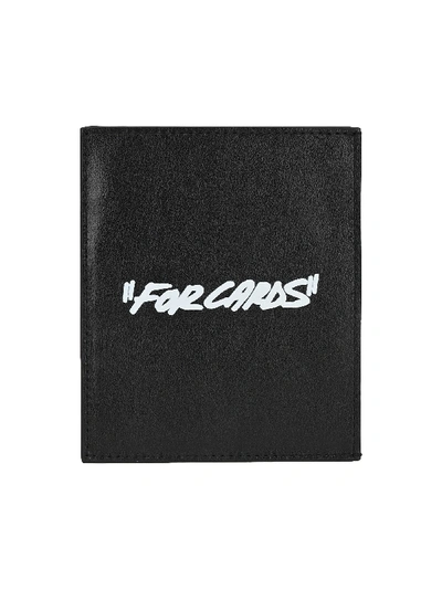 Shop Off-white Off White Quote Cardholder In Black