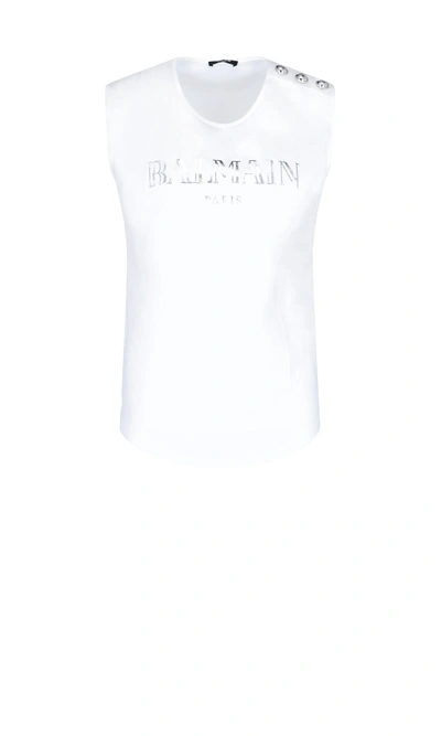 Shop Balmain Top In White