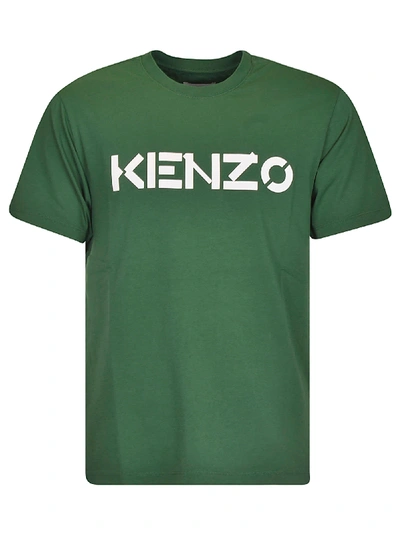 Shop Kenzo Classic Logo T-shirt In Green