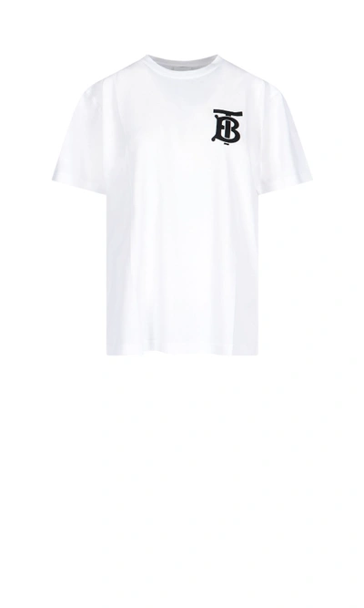 Shop Burberry Monogram T-shirt In White