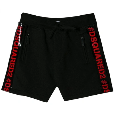 Shop Dsquared2 Side Logo Shorts In Black