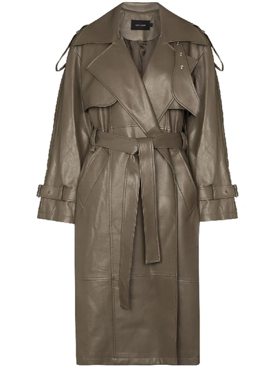 Shop Low Classic Belted Trench Coat In Green