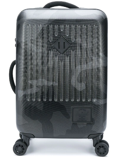 Shop Herschel Supply Co Camoflague Suitcase In Black