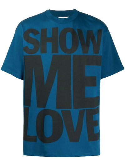 Shop Honey Fucking Dijon Show Me Love Print T-shirt In Blue