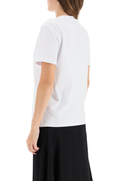 Shop Msgm T-shirt With Logo In White,black