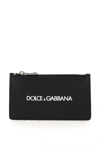 Shop Dolce & Gabbana Card Holder Pouch In Black,white