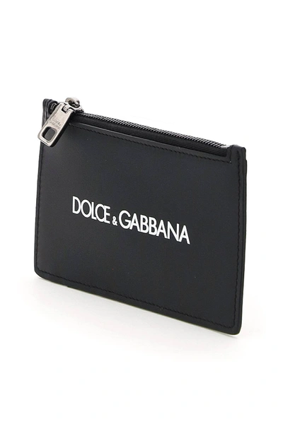 Shop Dolce & Gabbana Card Holder Pouch In Black,white