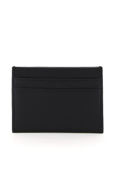 Shop Versace Virtus Leather Card Holder In Black
