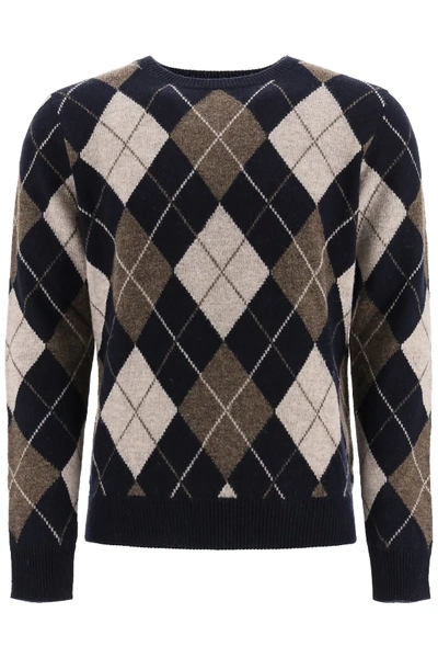 Shop Apc Aymeric Sweater In Blue,brown,beige