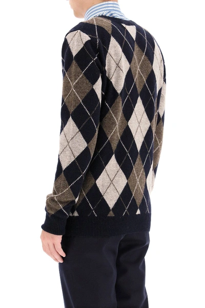 Shop Apc Aymeric Sweater In Blue,brown,beige