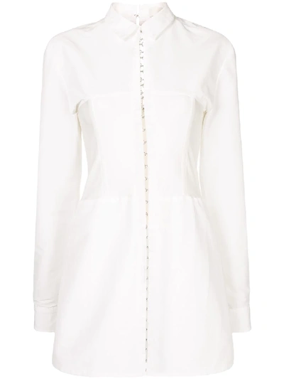 Shop Dion Lee Corseted Shirt In White