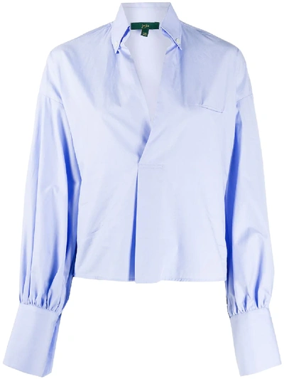 Shop Jejia Pull-over Long Sleeve Shirt In Blue