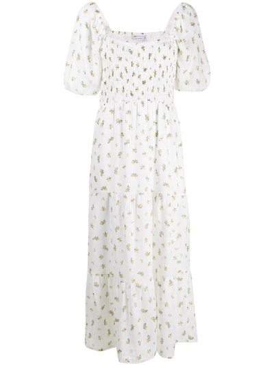 Shop Faithfull The Brand Floral-print Dress In White