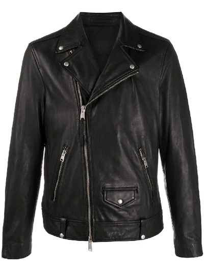 Shop Allsaints Milo Zipped Jacket In Black