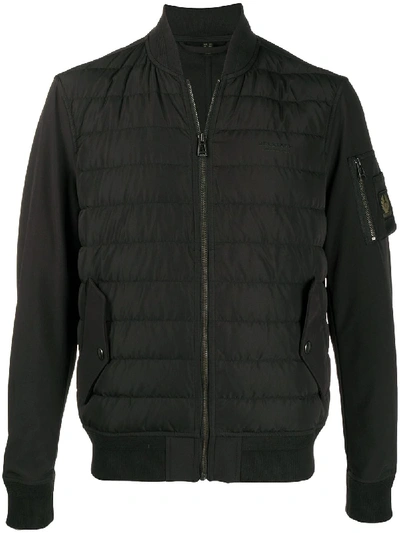 Shop Belstaff Mantle Padded Bomber Jacket In Black