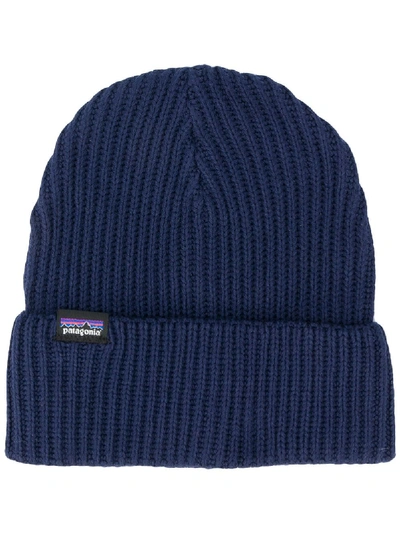 Shop Patagonia Ribbed-knit Beanie In Blue