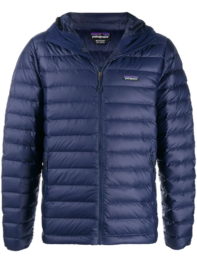 Shop Patagonia Down Puffer Jacket In Blue