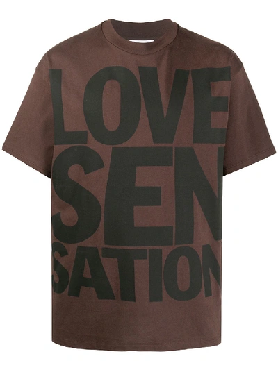 Shop Honey Fucking Dijon Love Sensation Print T-shirt In Brown