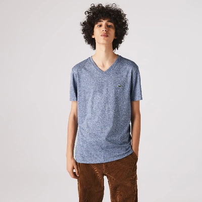 Shop Lacoste Men's V-neck Pima Cotton Jersey T-shirt - Xs - 2 In Blue