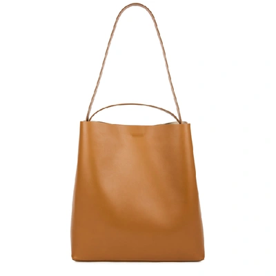 Shop Aesther Ekme Sac Large Brown Leather Tote In Tan