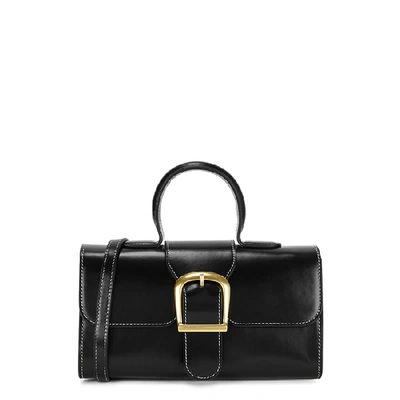 Shop Rylan 5.20 Mini Black Leather Top Handle Bag