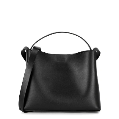 Shop Aesther Ekme Mini Sac Black Leather Cross-body Bag