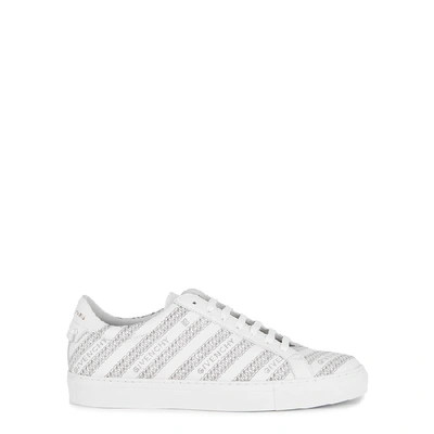 Shop Givenchy Urban Street Logo White Leather Sneakers In White And Black