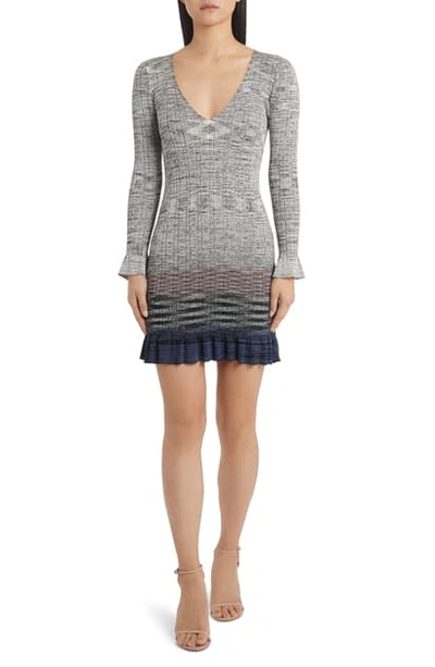 Shop Missoni Degrade Long Sleeve Sweater Dress In Grey