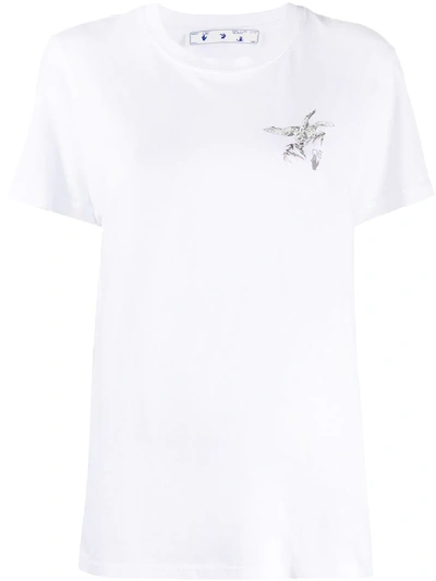 Shop Off-white Embroidered Birds T-shirt In White