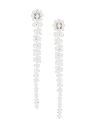 Shop Simone Rocha Beaded Drop Earrings In White