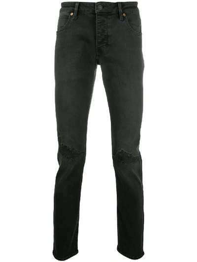 Shop Neuw Distressed Slim-fit Jeans In Grey