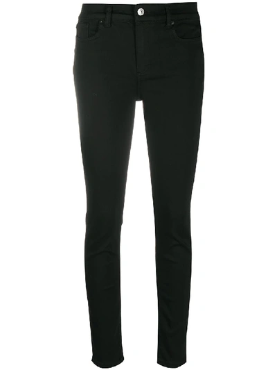 Shop Allsaints Miller Mid-rise Skinny Jeans In Black