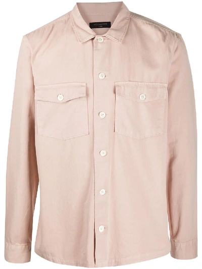 Shop Allsaints Spotter Shirt In Pink