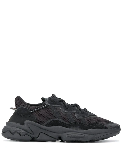 Adidas Originals Black 'ozweego' Low-top Sneakers In Black