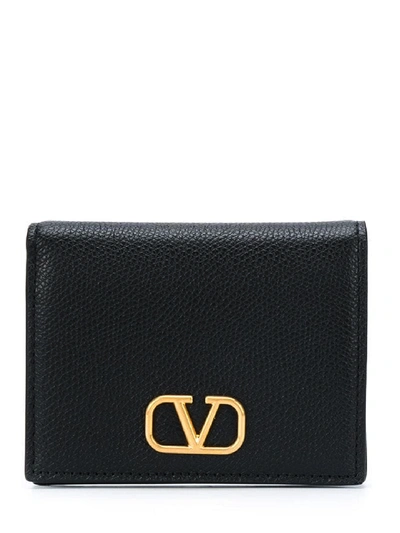 Shop Valentino Vlogo Signature Wallet In Black