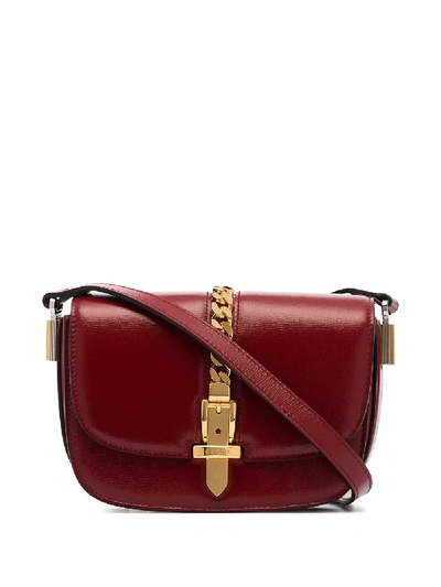 Shop Gucci Sylvie Crossbody Bag In Red