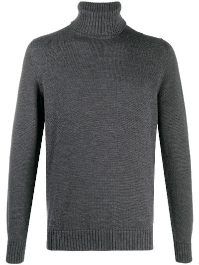 Drumohr Regular-fit Roll-neck Jumper In Grey